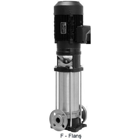 EV 15/07 F Komple Paslanmaz Dikey Çok Kademeli İnline Motopomp 7,5 HP Trifaze